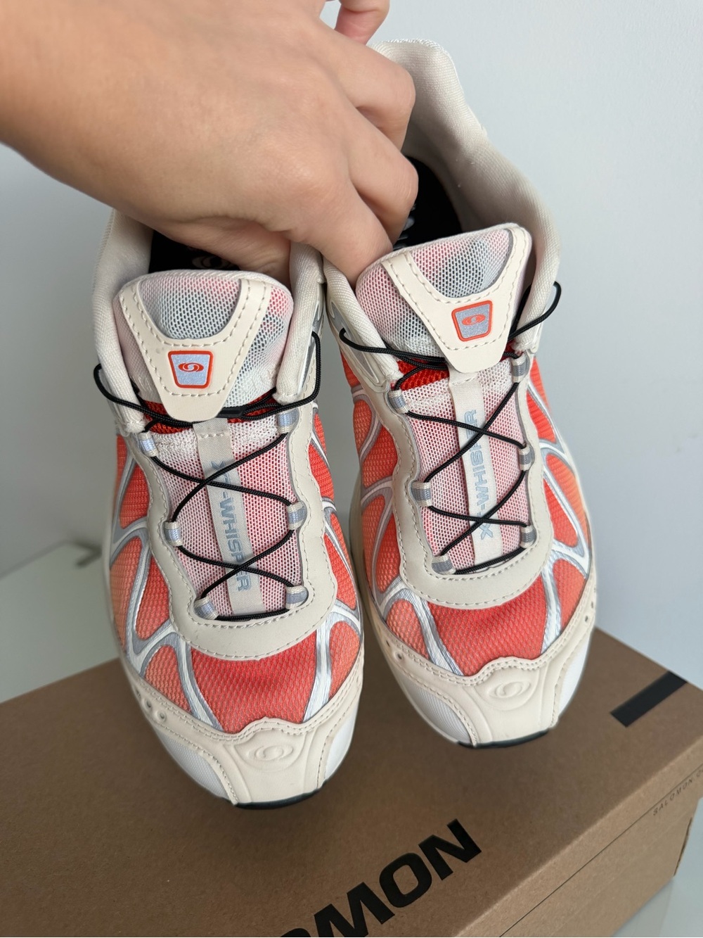 Salomon  XT- WHISPER Women's Coral and White Trail Sneakers